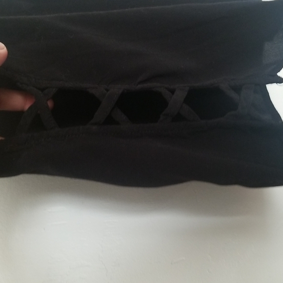 Garage Black Halter Crop Top with Side Cut Out Design - Picture 8 of 8